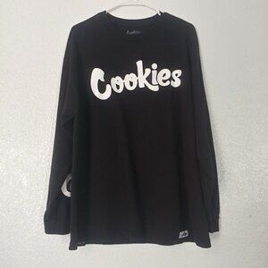 Cookies Men's size XL black and white long sleeve t-shirt
